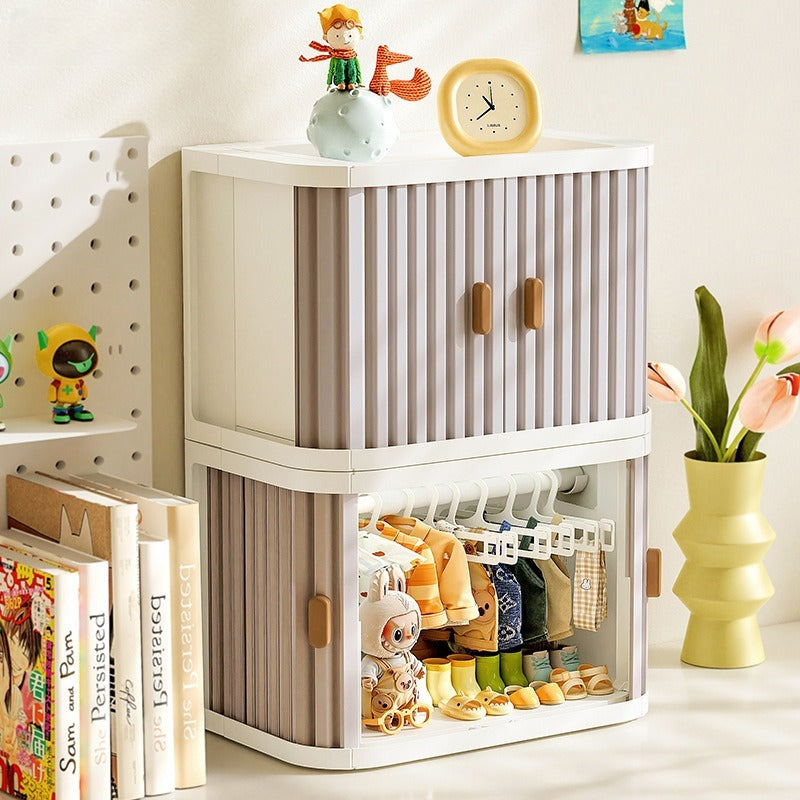 Stackable Desktop Organizer - Dustproof Storage Box for Cosmetics
