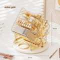 Rotating Cosmetic Organizer - 360° Desktop Storage Box for Makeup