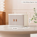 Stackable Desktop Organizer - Dustproof Storage Box for Cosmetics