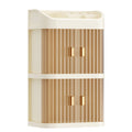 Makeup Storage Cabinet, 3-Tier, Double Doors