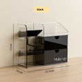 Clear Makeup Storage Box - Tiered Desktop Organizer for Cosmetics